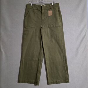 NWT Boden Womens High Rise Wide Leg Cargo Trousers Oregano RP601 Size 12